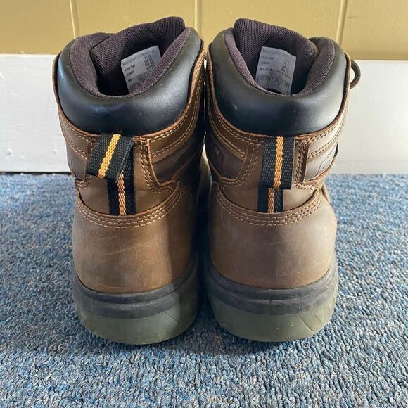 Brahma men 9.5 steel toe tie up lace work boots main image 4